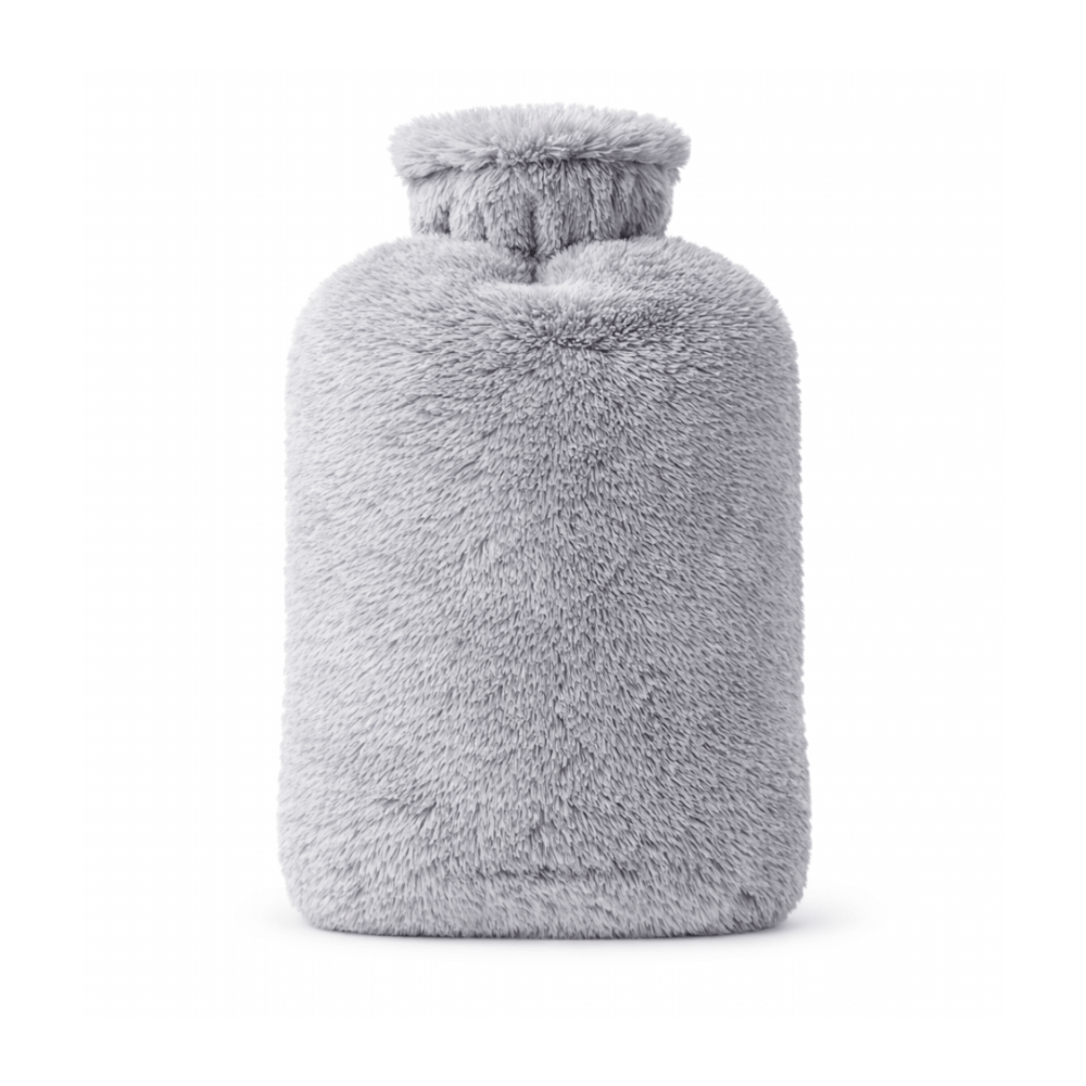 กระเป๋าน้ำร้อน พร้อมปลอกผ้านุ่ม ขนาด 2000 ML ABLOOM สีเทา